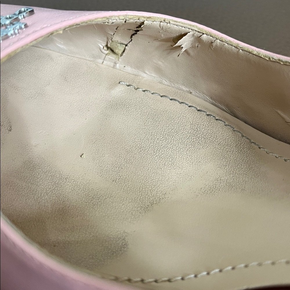 Coach Pink Pointed Leather Slingback Pumps - Picture 11 of 12
